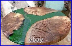 14 Green Epoxy Resin Coffee Table Dark Wood Walnut Furniture Home & Garden Deco