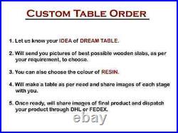 18 Custom Resin Art Table Handmade Epoxy River Coffee Room Decor