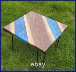 18 Epoxy Resin Corner / Side Table Top Home Decor