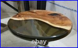 18 Epoxy Resin Wooden Side Table Top Handmade Home Office Decor