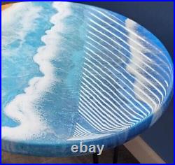 24 Ocean Table Top, Epoxy Resin Table, Coffee End Table, Office & Home Decor