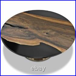 30 Custom Black Epoxy Resin Wooden Live Edge Style Coffee Center Table Top