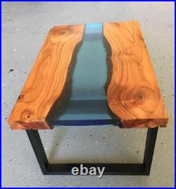 30x 18 Custom Epoxy Resin Wooden River Style Center Coffee Table Top