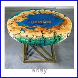 Beautiful Blue Epoxy Resin Table Top Decor Adorable Unique Handmade Crafts Decor