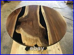 Black Epoxy Resin Coffee Table Top, Hallway Resin Furniture Table Top, Home Deco
