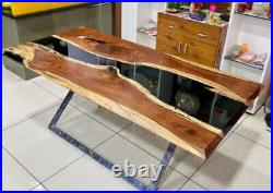 Black Epoxy Resin Dining Center Table Top, Living Room Epoxy Decor Table Decors