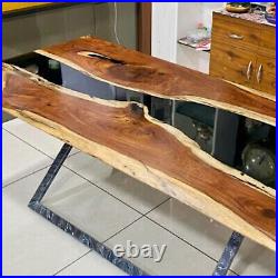 Black Epoxy Resin Dining Center Table Top, Living Room Epoxy Decor Table Decors