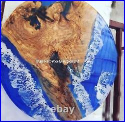 Blue Epoxy Resin Table coffee Table Epoxy Side Table Epoxy Center Tables Decors