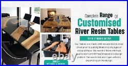 Blue Ocean Epoxy Resin Table, Handmade Furniture Table, Resin Office Desk Decor