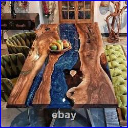 Blue Ocean Epoxy Resin Table Top, Center Dining Table Top, Counter Table Decors