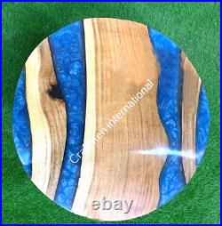 Blue swalon Epoxy Dining Table, Round table, Center table, custom made table