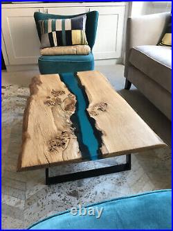 Clear Epoxy Resin Dining Table, Live Edge Epoxy Resin Table Furniture Table Deco