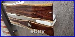Clear Epoxy Resin Table Top, Coffee Wooden Center Sofa Table, Wooden Decors