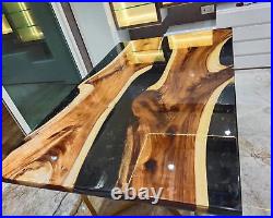 Custom Epoxy Resin Table Wooden Walnut Table Top Table Decorative Made To Order
