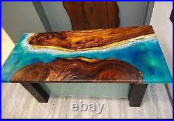 EPOXY RESIN-48 x 24 INCH Coffee Artisan Handmade Table Exquisite Home Decor