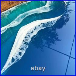Epoxy Clear River Table, Dining Center Sofa Epoxy Wooden Handmade Furniture Deco