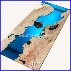 Epoxy Resin Dining Custom Center Table Acacia Handmade Royal Furniture Home Déco