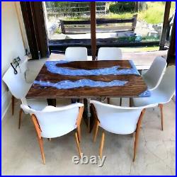 Epoxy Resin Table, Blue River, Epoxy River Accent Furniture, Epoxy Resin Design