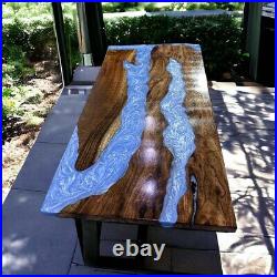 Epoxy Resin Table, Blue River, Epoxy River Accent Furniture, Epoxy Resin Design