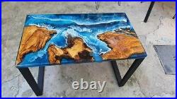 Epoxy Resin Table, Ocean Wave Epoxy Table, modern furniture, Custom Dining Table