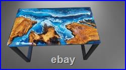 Epoxy Resin Table, Ocean Wave Epoxy Table, modern furniture, Custom Dining Table