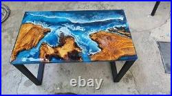 Epoxy Resin Table, Ocean Wave Epoxy Table, modern furniture, Custom Dining Table