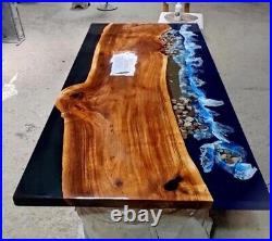 Epoxy Resin Table Top, Acacia Wooden Furniture, Living Room Decor Epoxy Table
