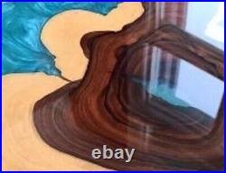 Epoxy Resin Table Tops, Blue Epoxy Table, Handmade Table, Wooden Dining Table