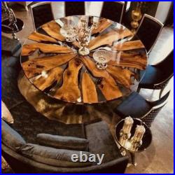Epoxy Table Resin Top Dining Handmade Wooden Coffee Furniture Live Edge River 27