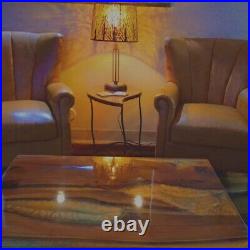Epoxy Table Top, Center Table, Acacia Wood Side Table, Hallway Furniture Decor