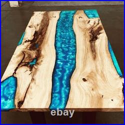 Epoxy Table dining table top Live Edge Walnut Wood Custom Order size in inches