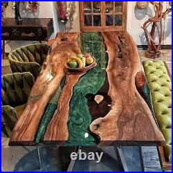 Green Dining Epoxy Resin Table Tops, Cyber Monday Sale Table Tops, Home Decors
