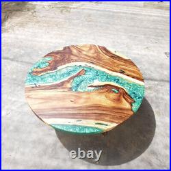 Green Epoxy Table, Epoxy Resin Table Tops, Handmade Table, Wooden Dining Table