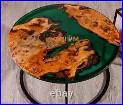 Green Epoxy Table Top / DINING COFFEE TABLE / Epoxy Resin Table Top Loved Ones