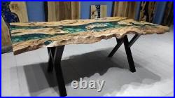 Large Indoor Epoxy Dining Table Resin Coffee Table Living Room Table Epoxy Table