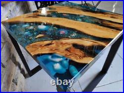 Natural Wood Epoxy Resin Coffee & Dining Table Top for Home Outdoor Indoor Deco