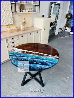 Ocean Epoxy Coffee Table Top, Epoxy Resin Center Sofa Table Top, Decors 24x24