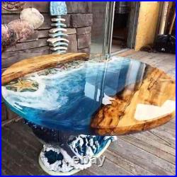 Ocean Epoxy Resin Coffee Table, Kitchen Slab Table, Counter Desk Table Home Deco