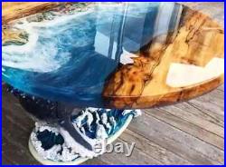 Ocean Epoxy Resin Coffee Table, Kitchen Slab Table, Counter Desk Table Home Deco