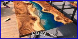 Ocean Epoxy Resin Dining Table Top, Epoxy Counter Table Top, Furniture Decor Top
