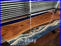 Ocean Resin Epoxy River Dining Table Office Meeting Table Luxury Furniture Decor