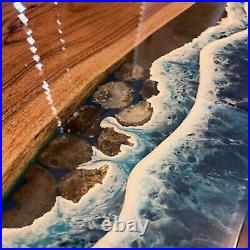 Ocean Resin Epoxy River Dining Table Office Meeting Table Luxury Furniture Decor