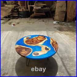 Ocean Resin Epoxy Table, Round Epoxy Resin Coffee Table, Epoxy Resin Furniture