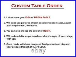 Ocean Sea River Epoxy Table, resin table, Dining Room Resin Table, Dinner Table