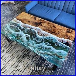 Ocean Wave Epoxy table top, handmade Furniture, Coffee table top, Dining table