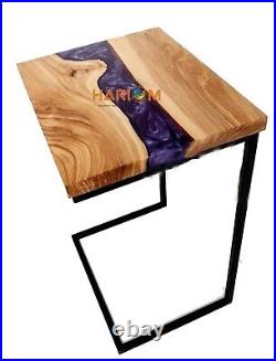 Purple Epoxy Resin Table Top Cafeteria Decor Furniture Outdoor Window Deco Table
