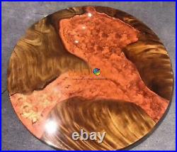 Red Epoxy Resin Table Top Loved Ones Gifts Handmade Decor Furniture Table Top