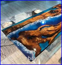 Resin dining table, ocean table epoxy Acacia dining, epoxy river Table Décor Top
