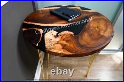 Round Epoxy Coffee Table, Custom table, Side table, Center table, Without stand