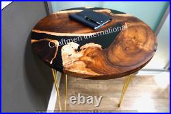 Round Epoxy Coffee Table, Custom table, Side table, Center table, Without stand